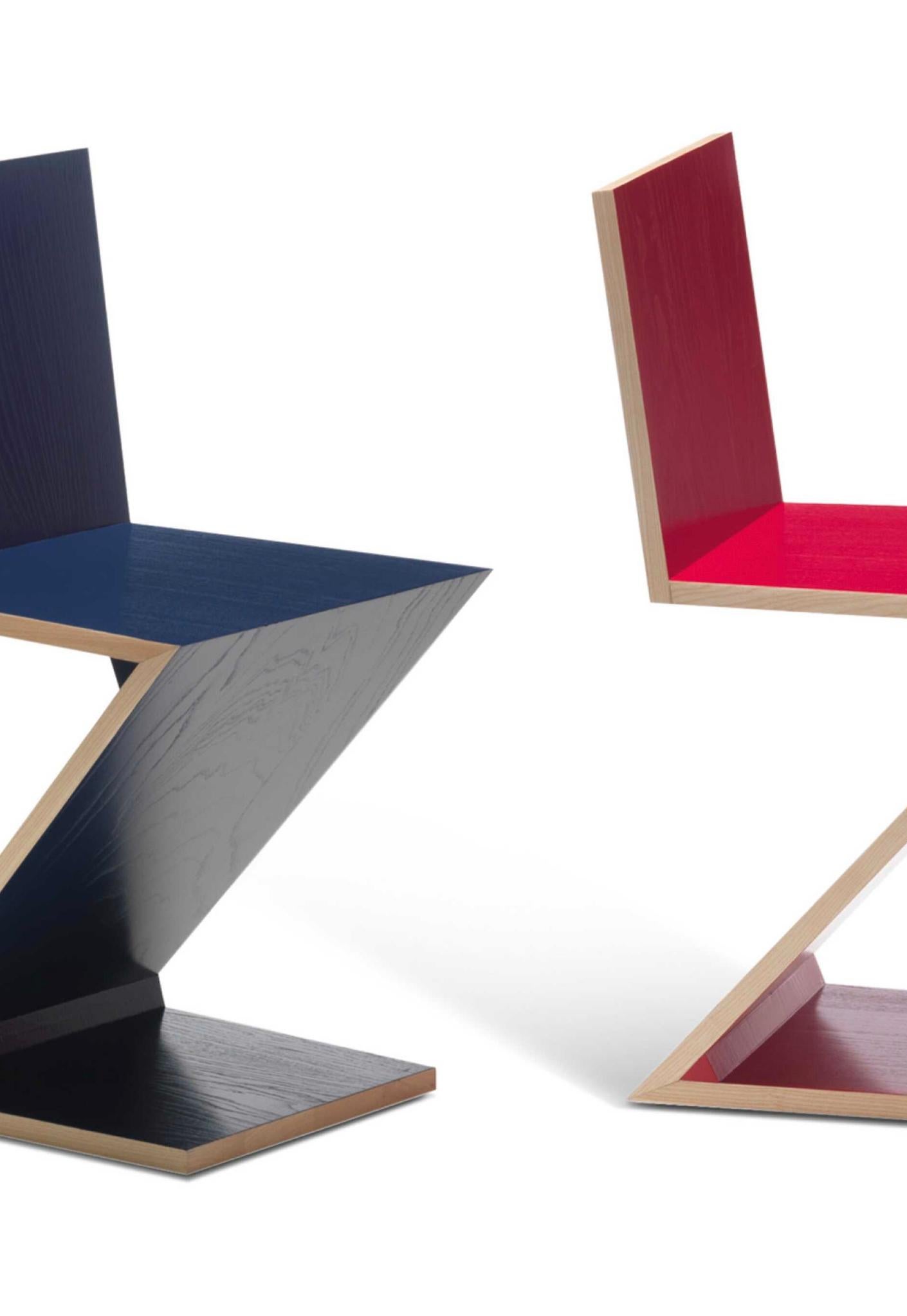 Gerrit Thomas Rietveld  Sedia Zig Zag per Cassina in vendita 1
