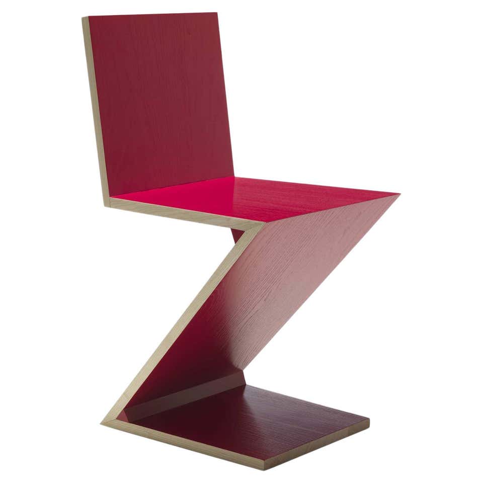 Thomas Rafffield Chair Gerrit Thomas Rietveld Zig Zag Chair For Cassina For Sale at 1stDibs