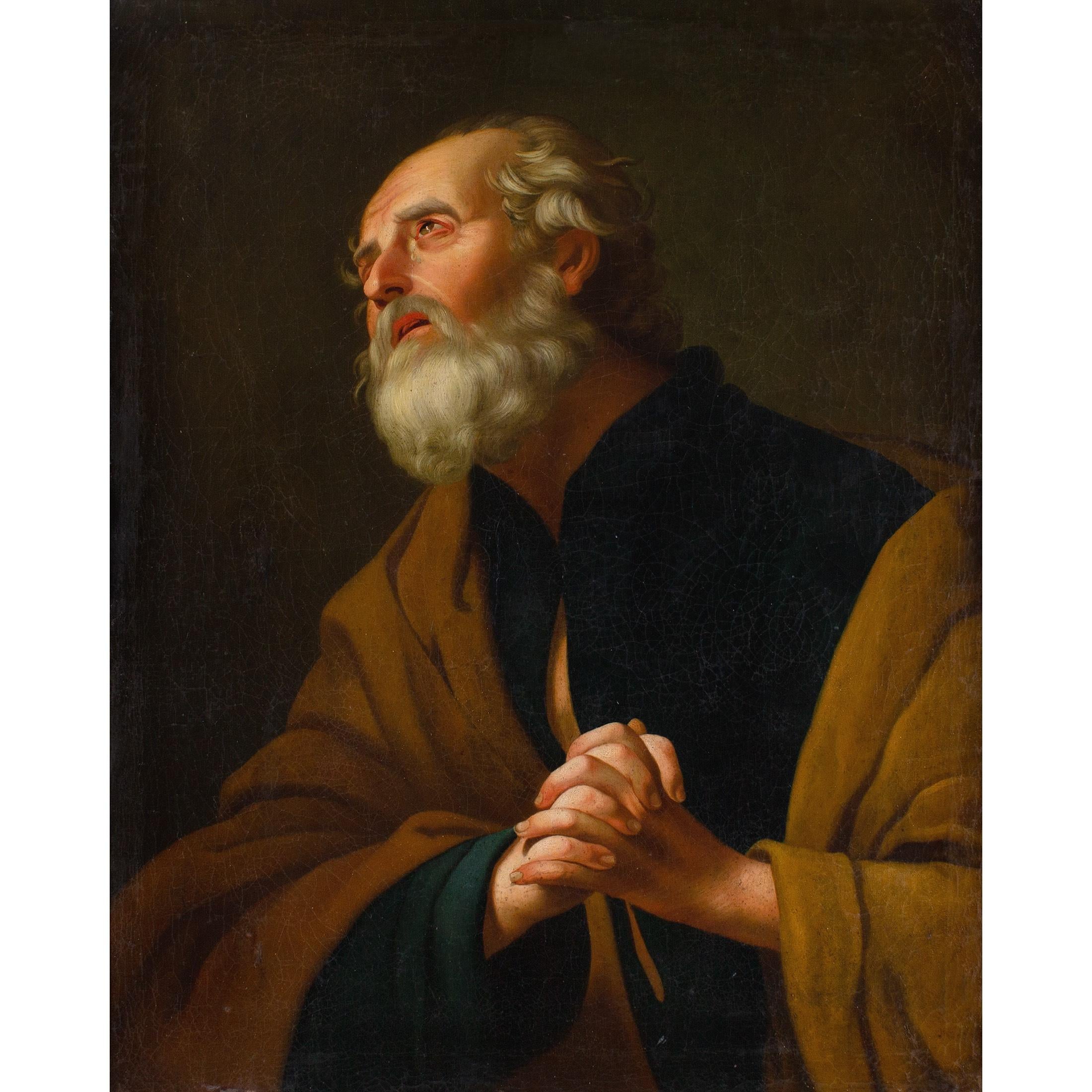 Gerrit Van Honthorst (After), Saint Peter In Penitence - Painting by Gerrit van Honthorst