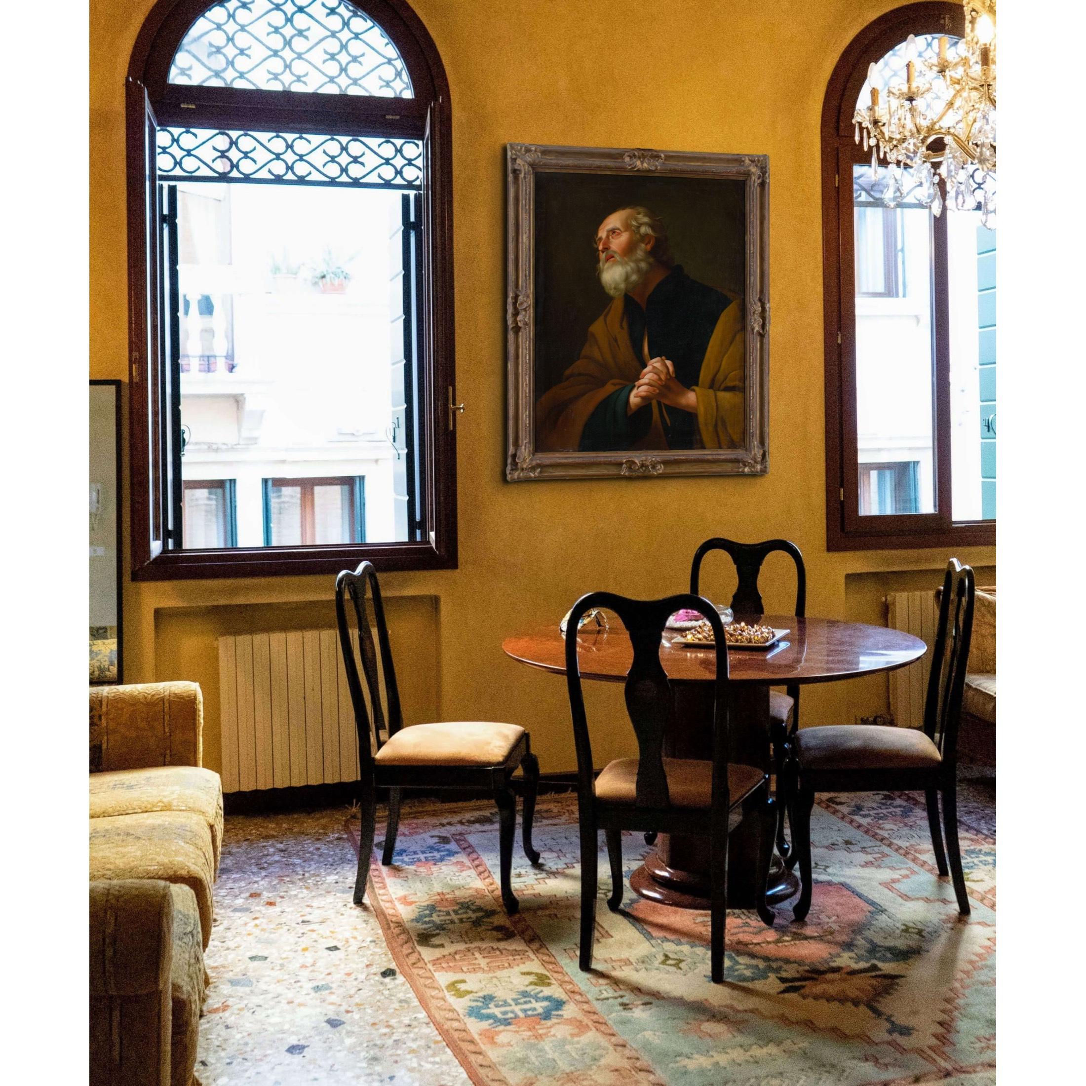 Gerrit Van Honthorst (After), Saint Peter In Penitence - Black Figurative Painting by Gerrit van Honthorst