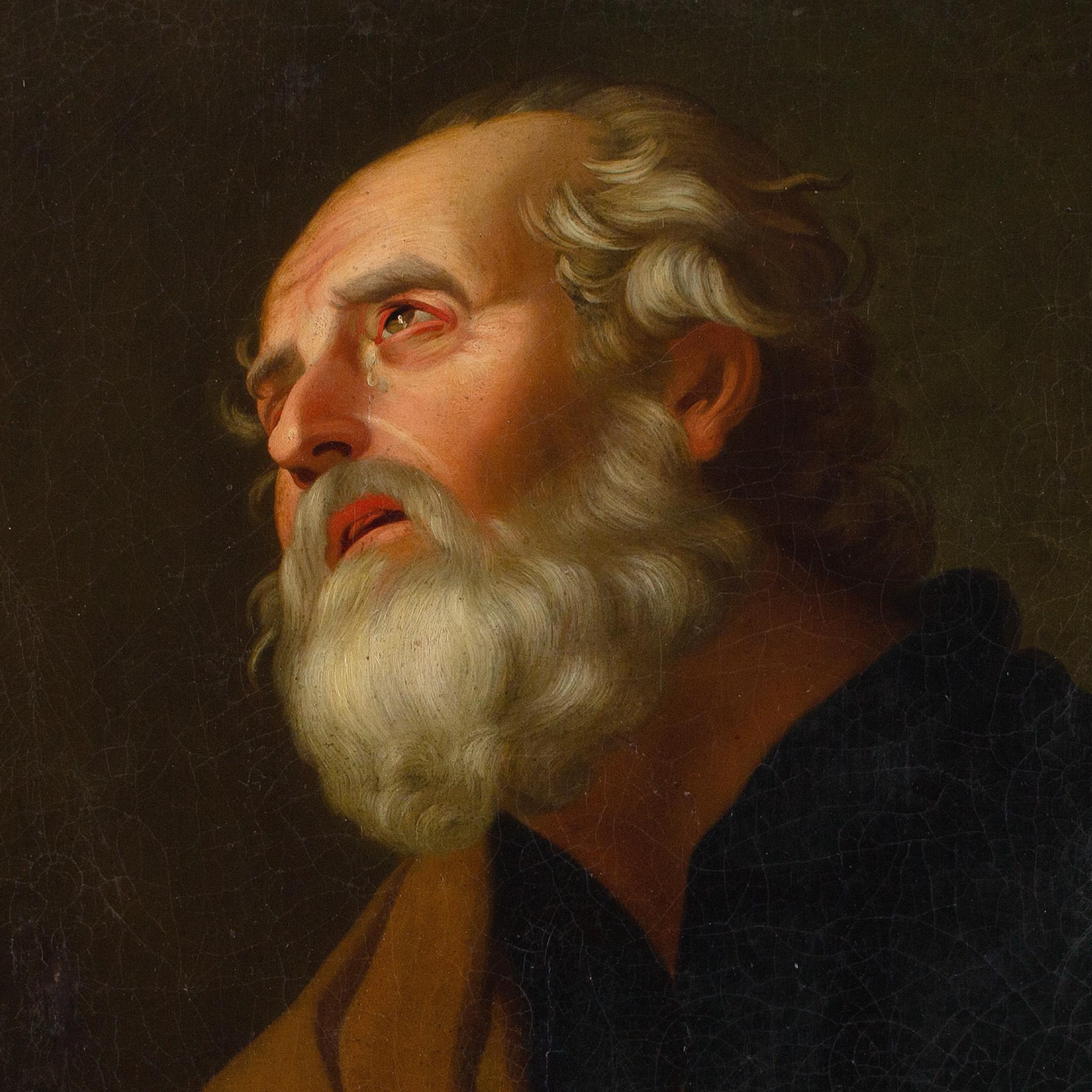 Gerrit Van Honthorst (After), Saint Peter In Penitence For Sale 2