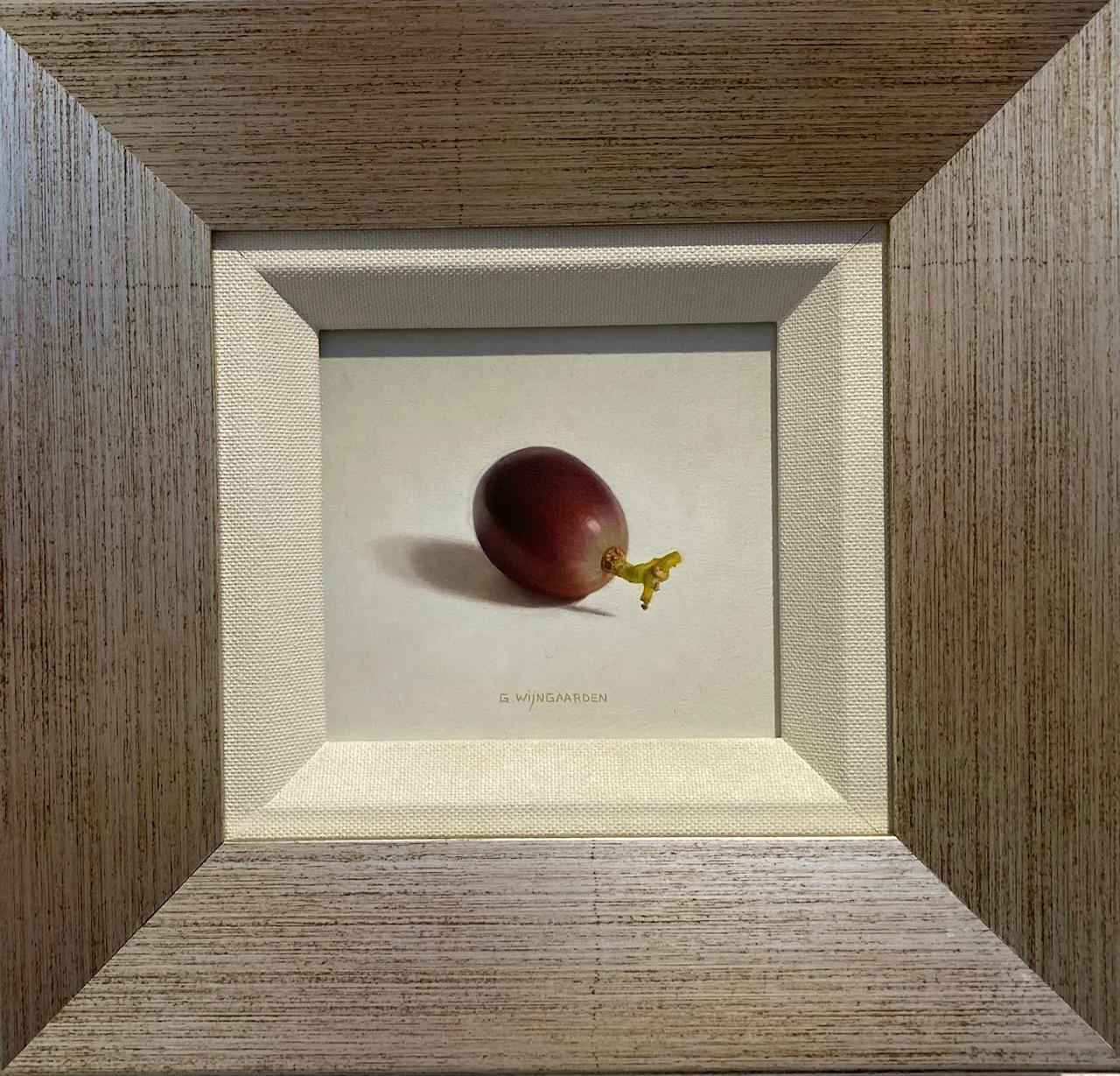 Gerrit Wijngaarden Still-Life Painting - Druifje Fruit Grape Still Life Oil Painting on Panel  Realism In Stock