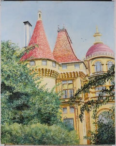 Gerry B. Gibbs - 1963, huile, châteaux jaunes