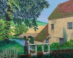 Gerry B. Gibbs - 1977 Öl, Das alte Kanalschloss