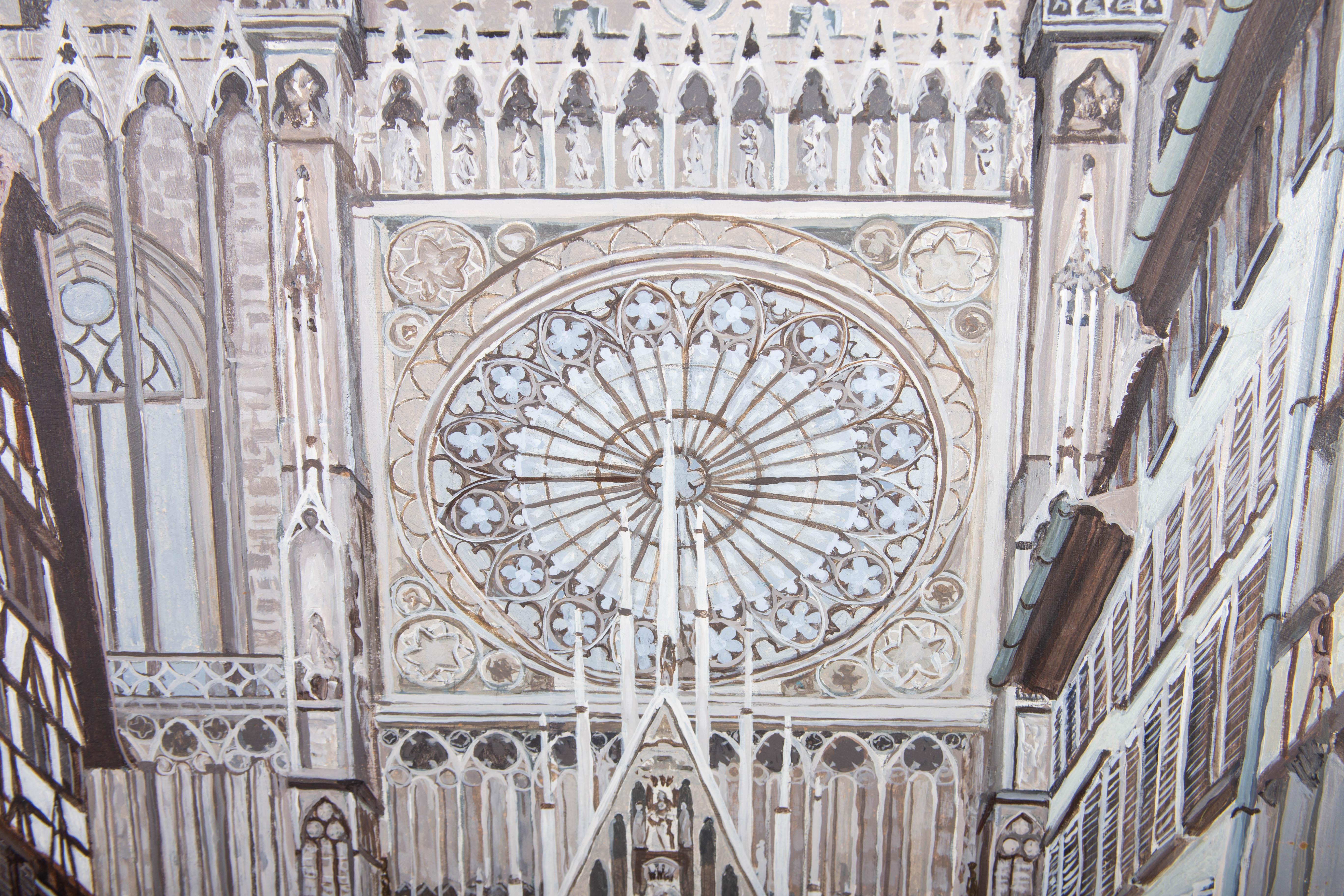 Gerry B. Gibbs - 2011 Oil, Strasbourg Cathedral Exterior For Sale 2