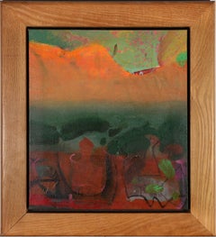 Gerry Dudgeon (b.1952) - Framed 1999 Acrylic, Orange Mountain