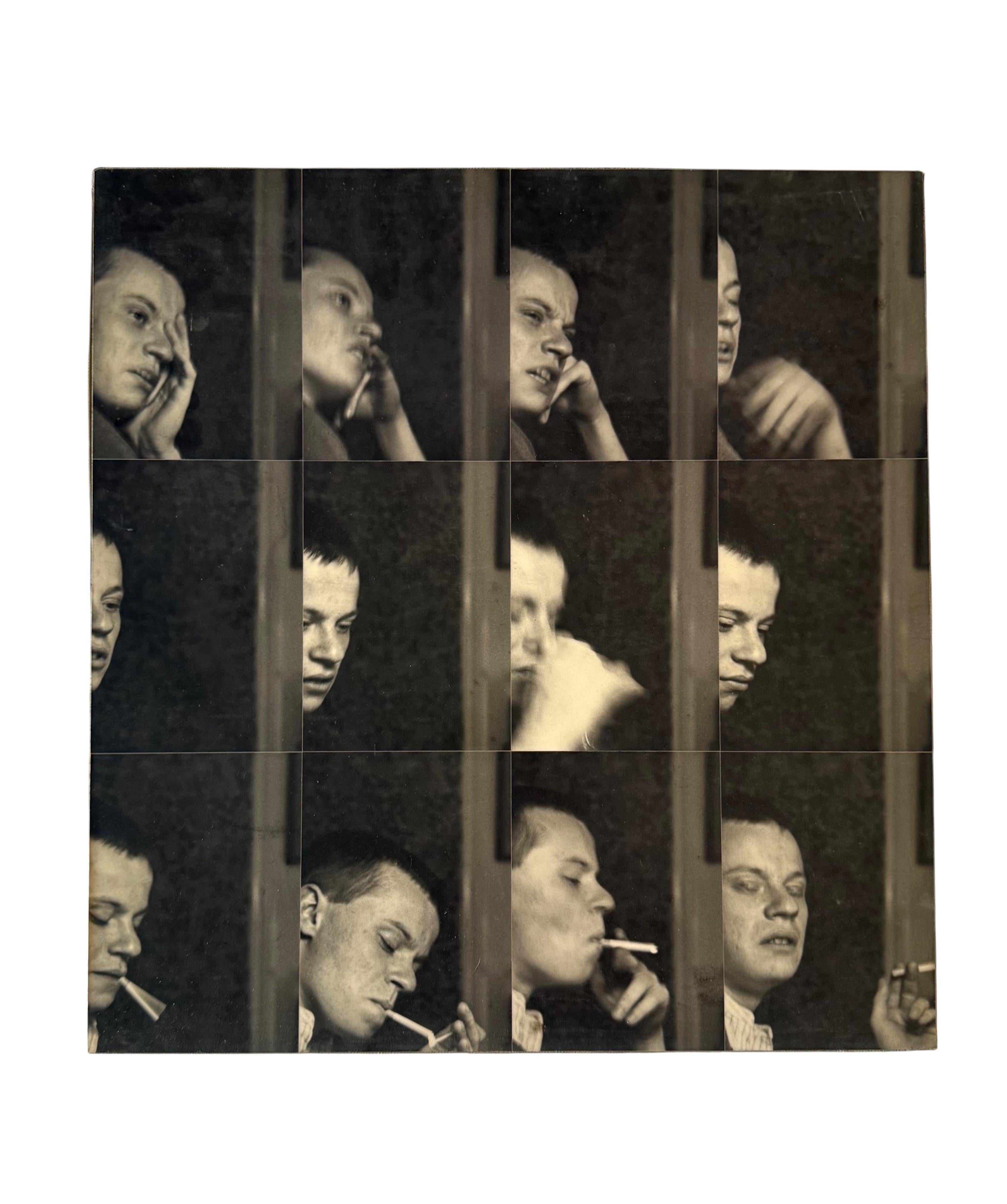 British Gerry Hunt, 'William' set of  2 photographical works mounted on wood, UK 1979 en vente