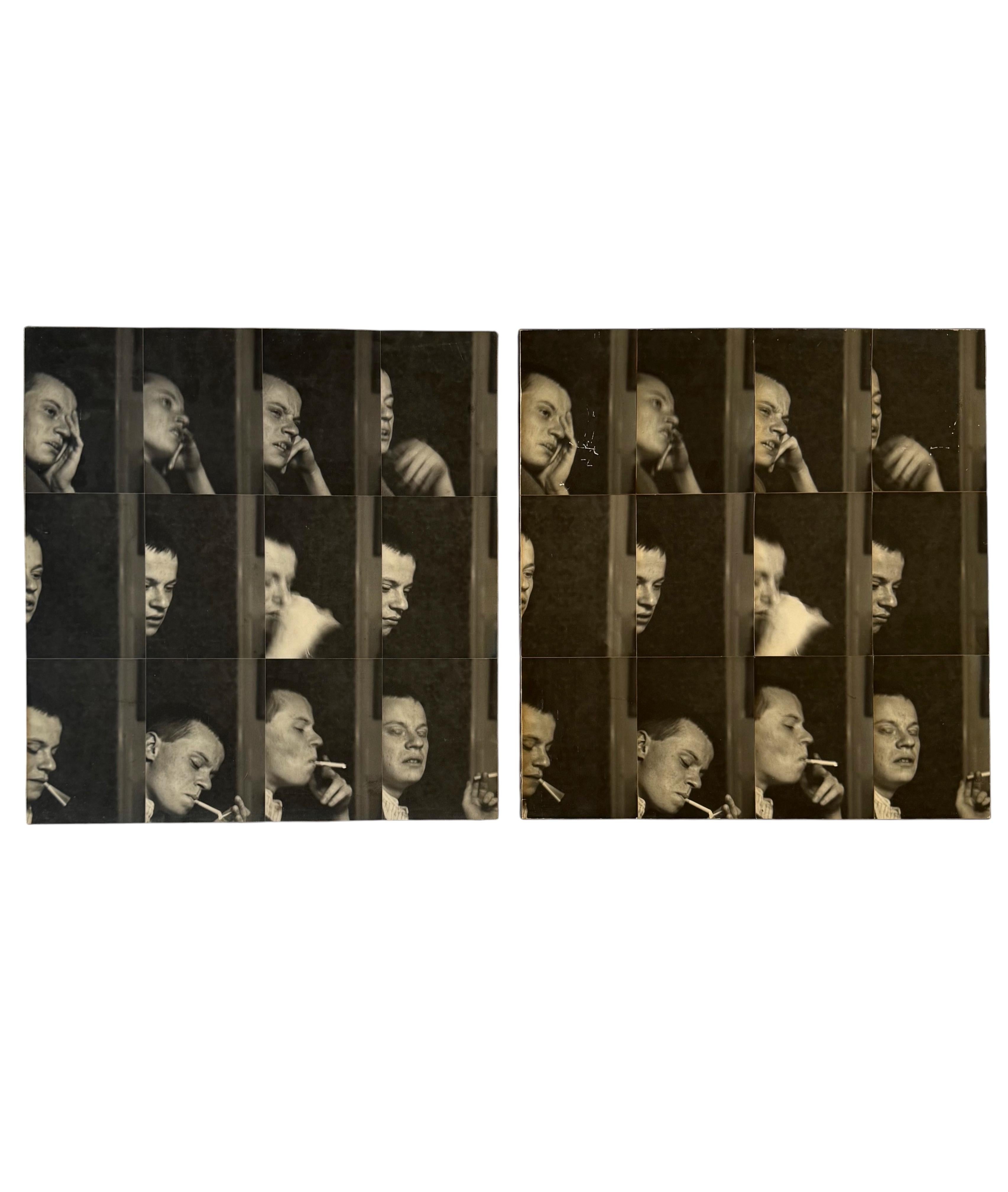 Gerry Hunt, 'William' set of  2 photographical works mounted on wood, UK 1979 en vente 1