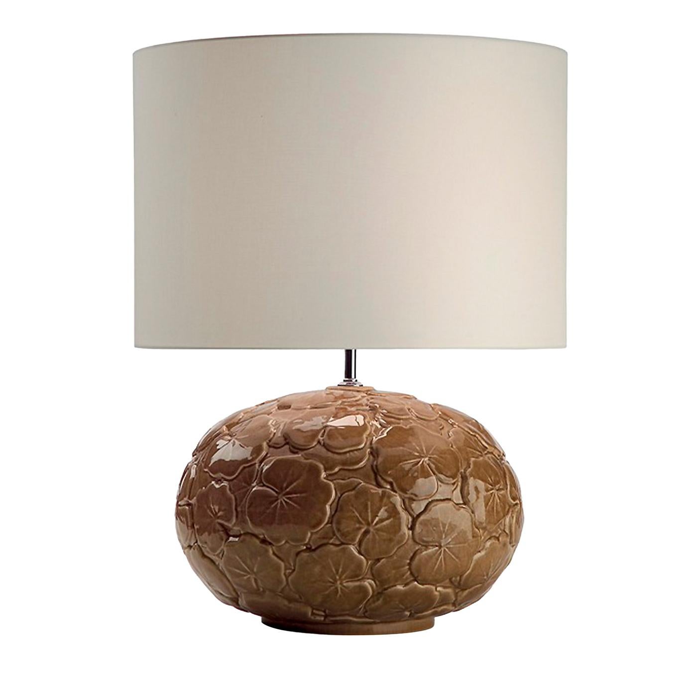 Italiano Lampada da tavolo Gerry Small Oval Brown in ceramica di Marioni LAB in vendita