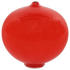 Gerry Williams Signed Red Ceramic Vessel