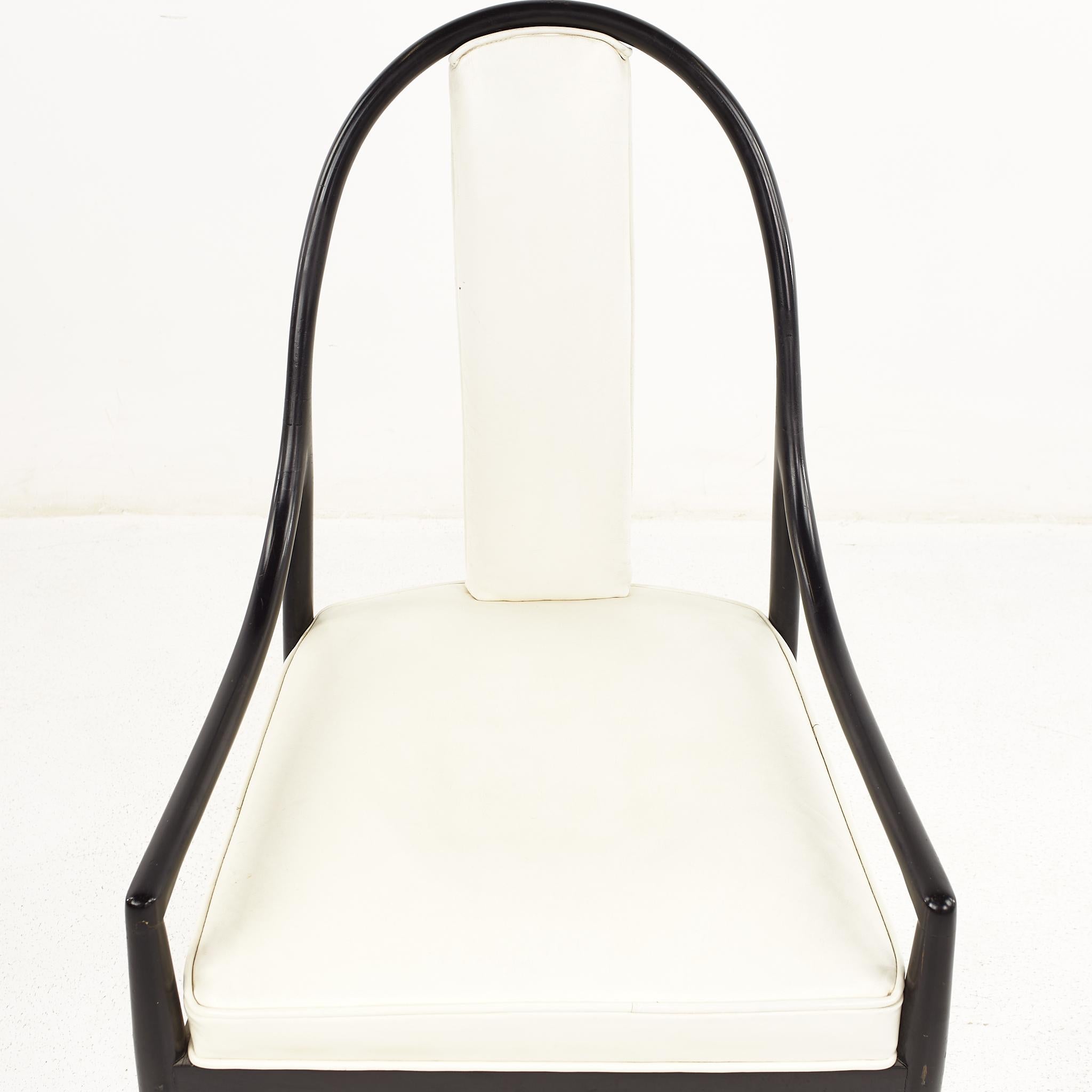 Gerry Zanck for Gregori Mid-Century Ebonized Walnut Dining Chairs, Set of 6 For Sale 3