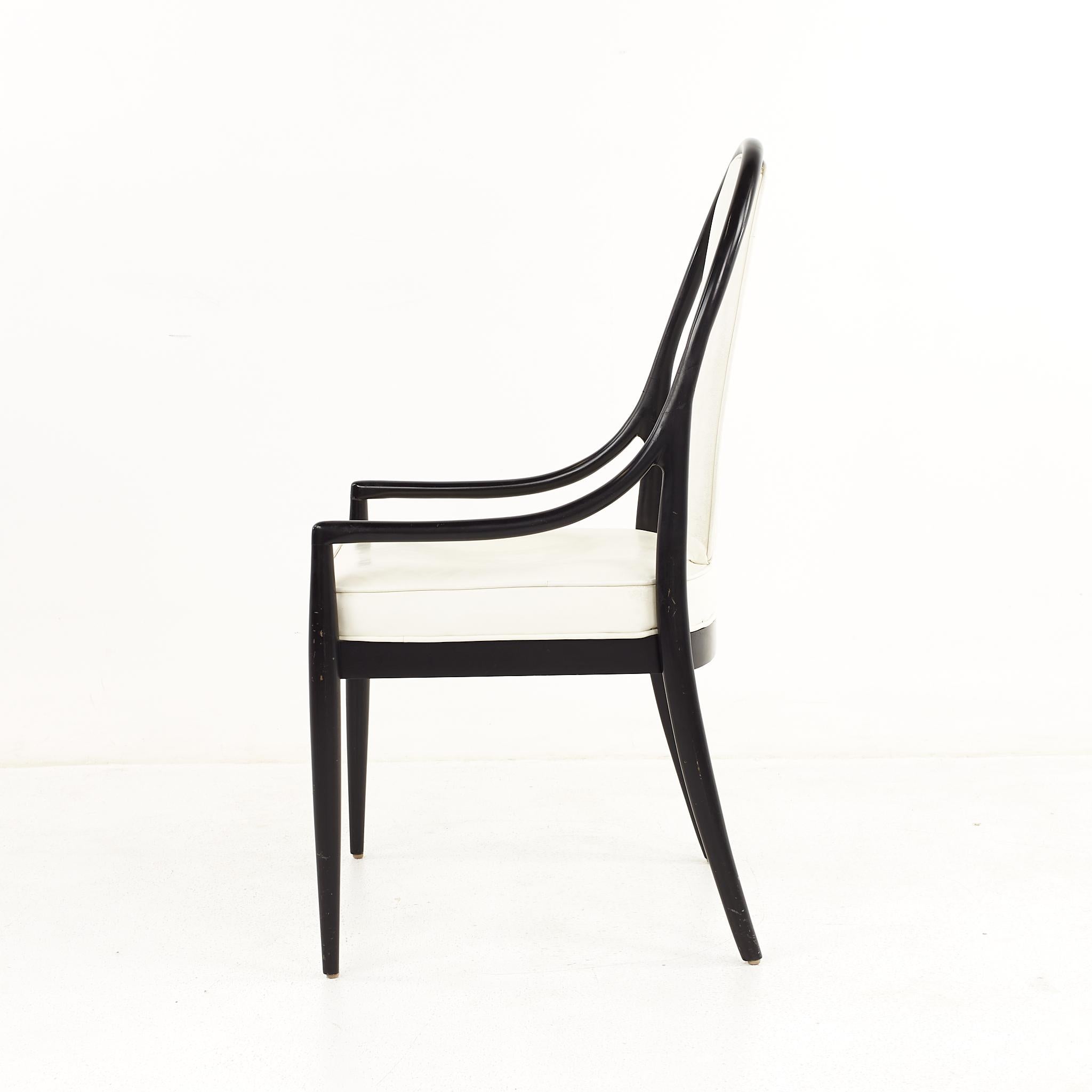 Gerry Zanck for Gregori Mid-Century Ebonized Walnut Dining Chairs, Set of 6 For Sale 2