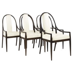 Vintage Gerry Zanck for Gregori Mid-Century Ebonized Walnut Dining Chairs, Set of 6