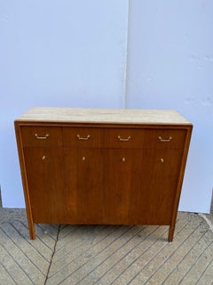 Gerry Zanck for Gregori Travertine Top Cabinet/ Buffet