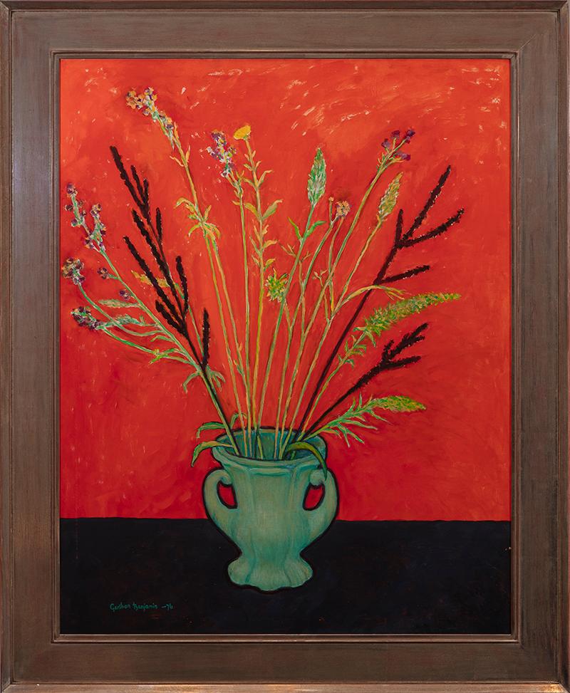 Gershon Benjamin Still-Life Painting - "Autumn Weeds II"