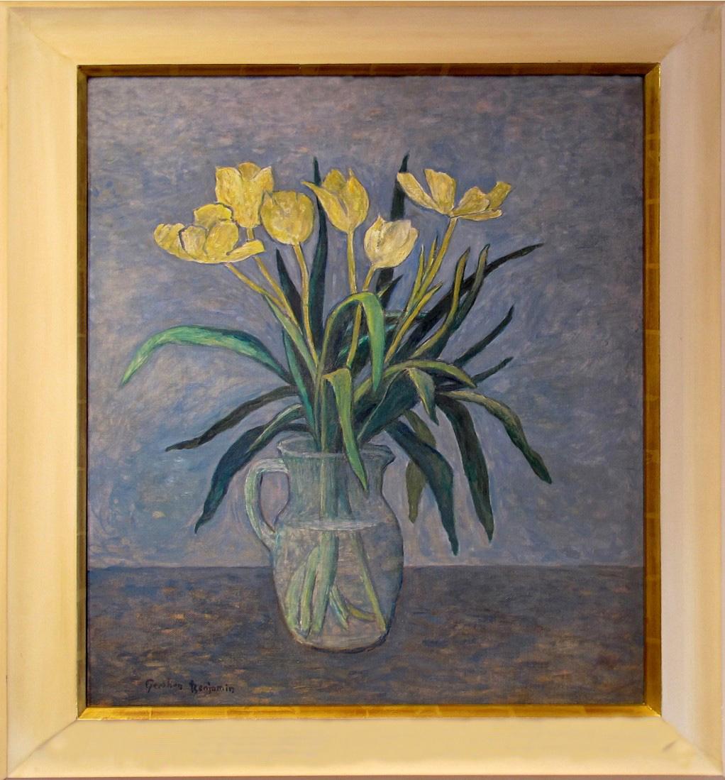 Gershon Benjamin Still-Life Painting - "Still Life of Tulips"