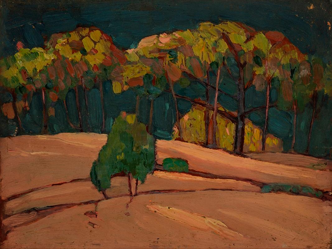 „Durch die Bäume“ – Painting von Gershon Benjamin