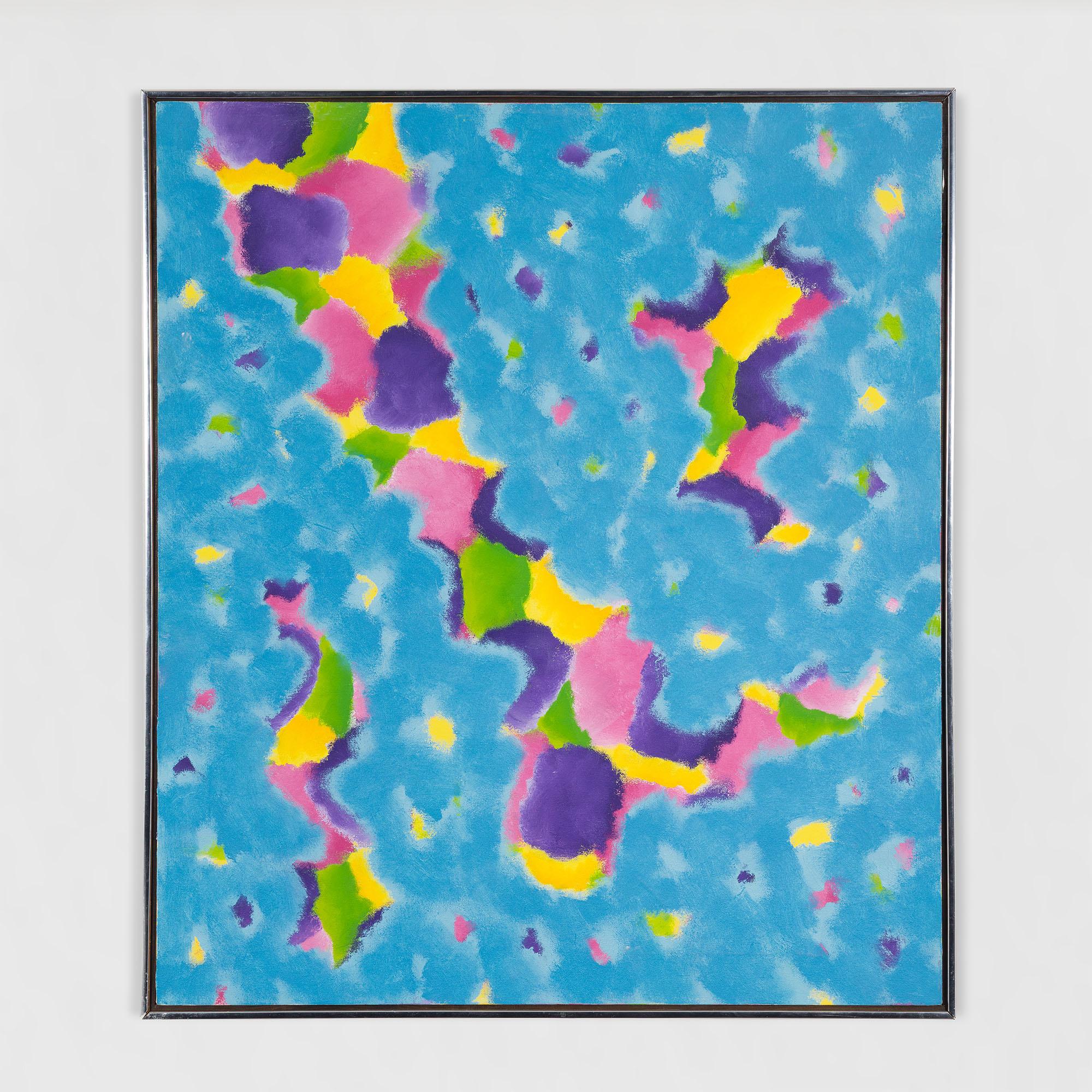 Abstract Painting di Gershon Iskowitz - Blu malva-C.