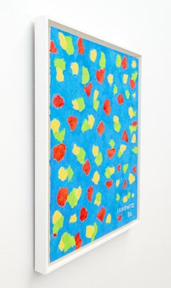 Sketch For Tapestry - colorful, red, yellow, green, blue, abstract oil on canvas