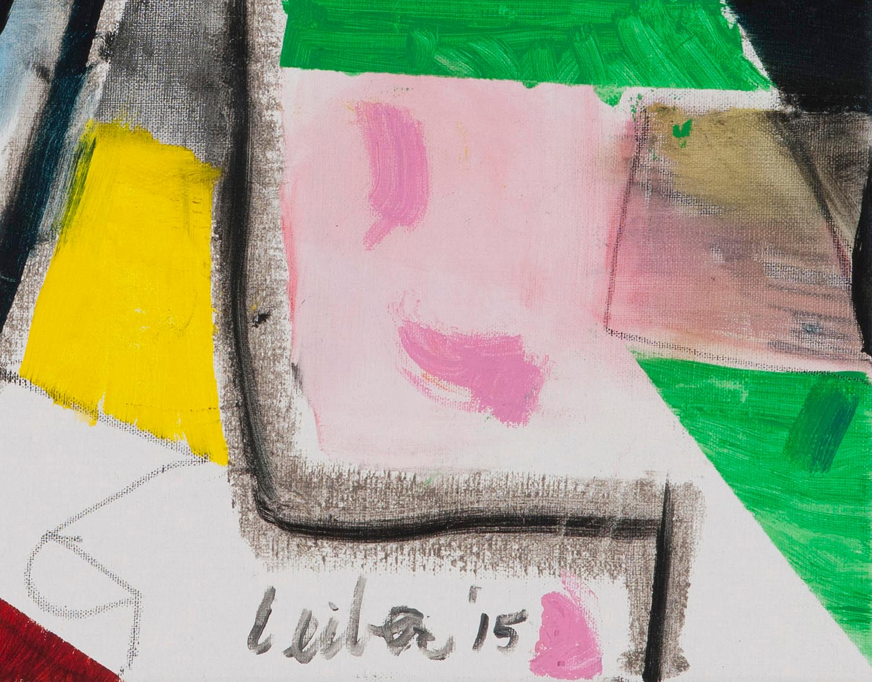 XXIe siècle et contemporain Gerson Leiber « A Valued Part of the Chutzpah » (Une partie importante du Chutzpah) Huile et graphite sur lin, 2015 en vente