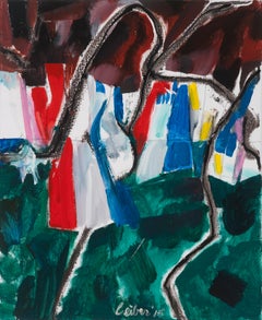 Gerson Leiber "I Remember Morris Kantor Fondly" Oil & Graphite on Linen, 2015