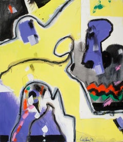 Gerson Leiber "Let's Get A Hold of It"  Oil and Graphite on Linen, 2014