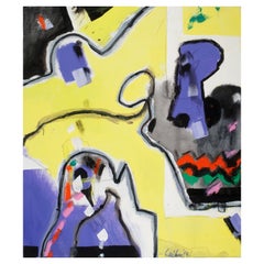 Gerson Leiber "Let's Get A Hold of It"  Oil and Graphite on Linen, 2014