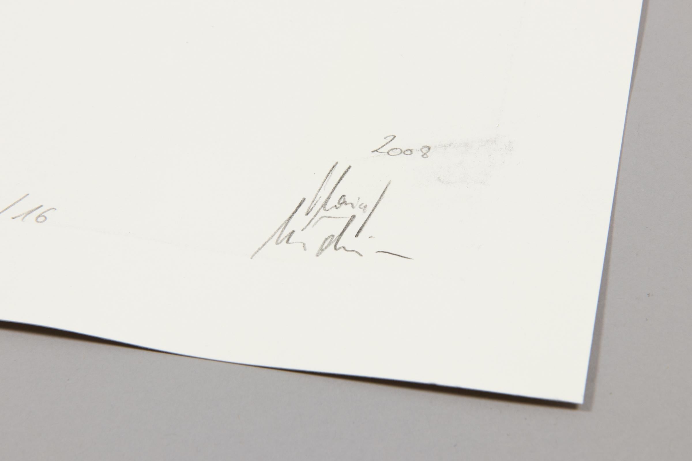 Gert & Uwe Tobias, Sans titre, gravure unique peinte à la main, signée, art abstrait en vente 3