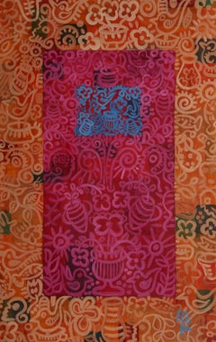 Egyptian Series: Orange and Pink Giclée Print on Paper or Canvas