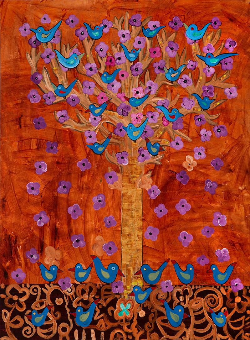 Rust Tree of Life Giclée Print on Canvas or Paper
