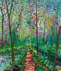 Allersma Staand Oil Painting on Canvas Modern Nature Outdoors Tree In Stock