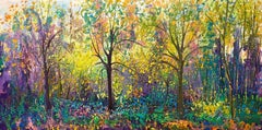 Citypark 20.1 Pintura al Óleo sobre Lienzo Naturaleza Moderna Árbol al Aire Libre En Stock