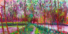 Drinking Ponds 2 Oil Painting on Canvas Outdoors Tree Nature Modern In Stock