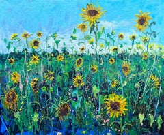 Du Monastere Tournesols Monastery Sunflowers Oil Painting on Canvas Outdoor 