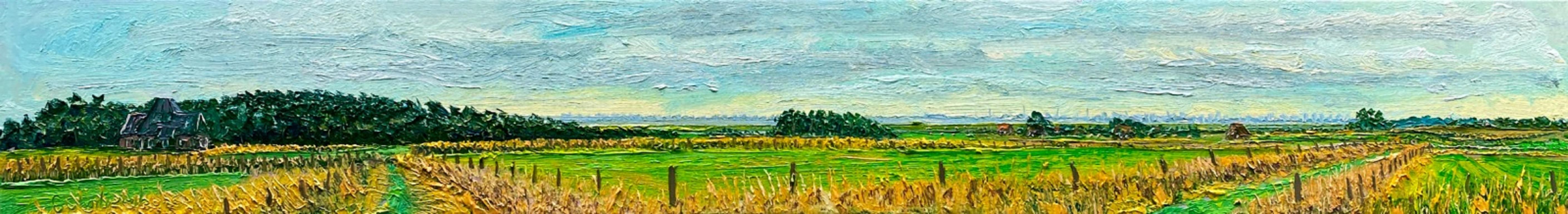 Gertjan Scholte-Albers Landscape Painting – Hoge Berg Hoher Berg Ölgemälde Outdoor Niederländische Landschaft Nature Vorrätig