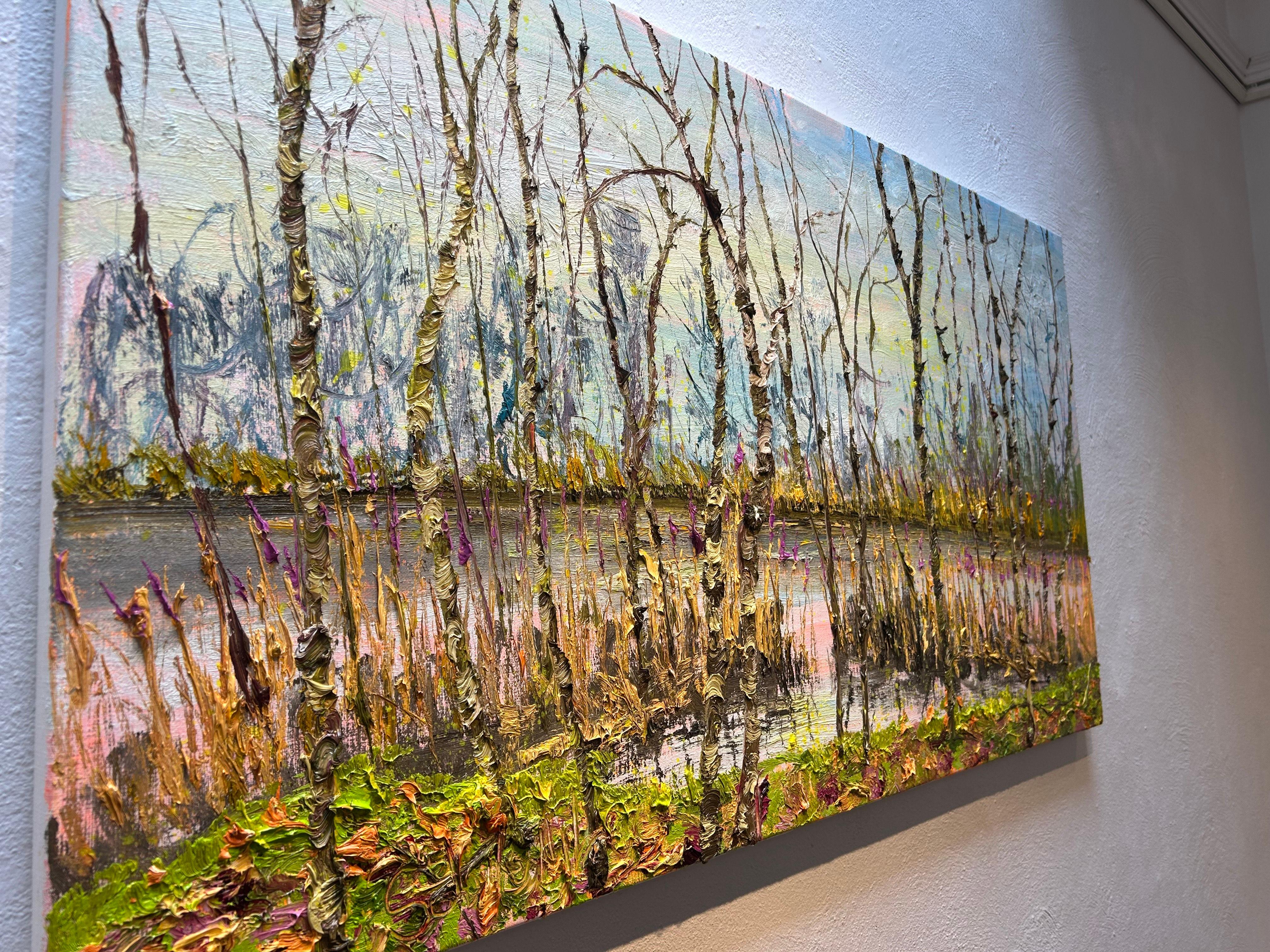 Kleine T, Ölgemälde auf Leinwand, Modernes Nature Forest Outdoors, auf Lager im Angebot 5