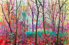 Peculair Back Oil Painting on Canvas Modern Outdoors Nature Tree In Stock