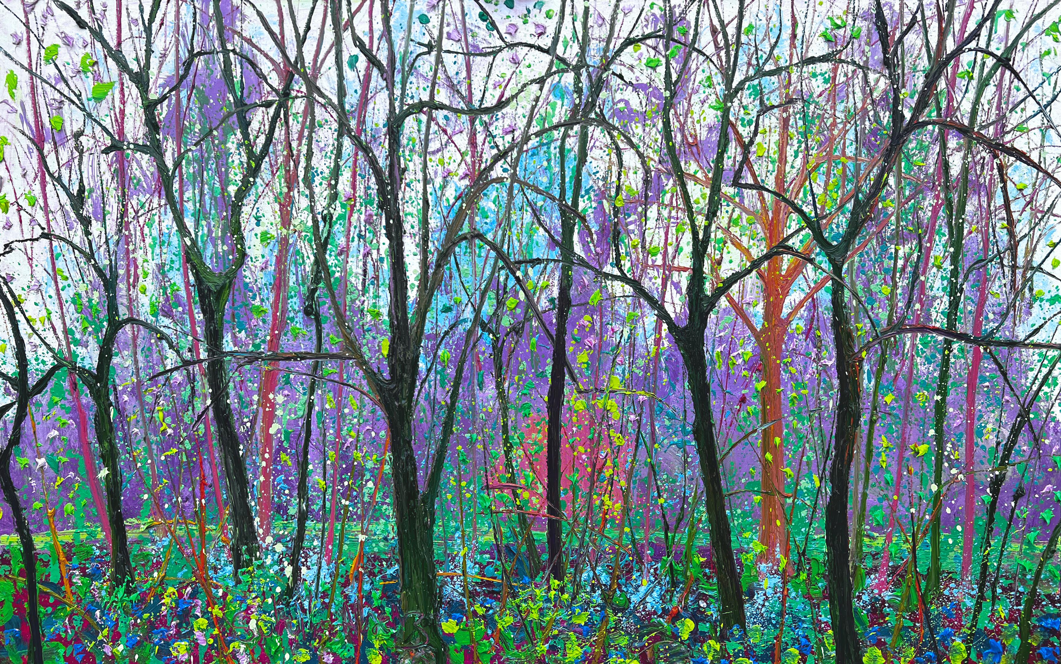 Selwerd 3 Pittura a olio su tela Nature Tree Forest Modern Outdoors In magazzino