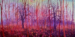 Up to Nines Manipulation Forest Trees Oil Painting on Canvas In Stock 