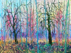 The Up & Up up to the Nines 2 Huile sur toile de lin Wood Nature Colorful  En stock 