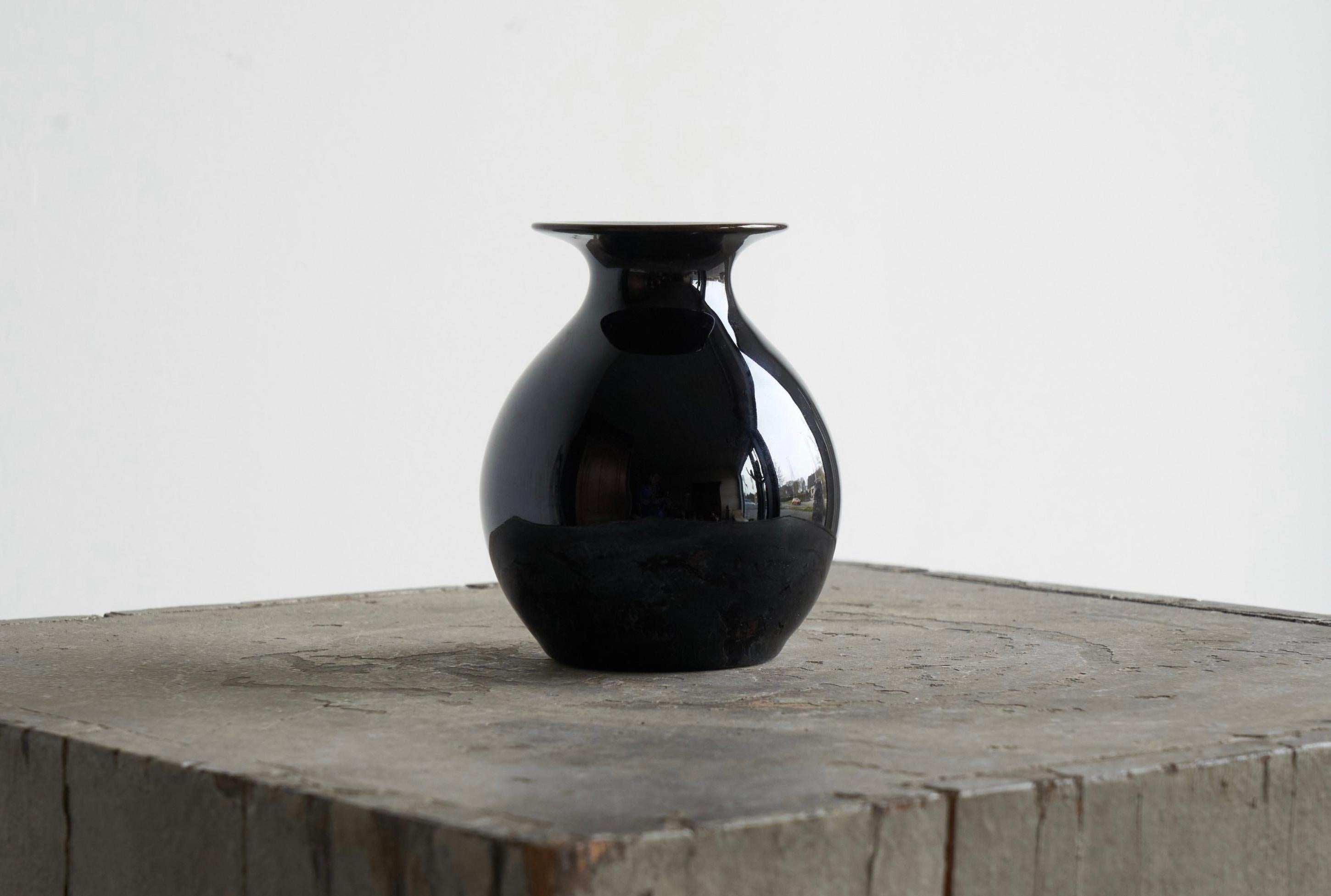 Americano Gertrud and Otto Natzler Rare Studio Pottery Vaso della metà del XX secolo in vendita