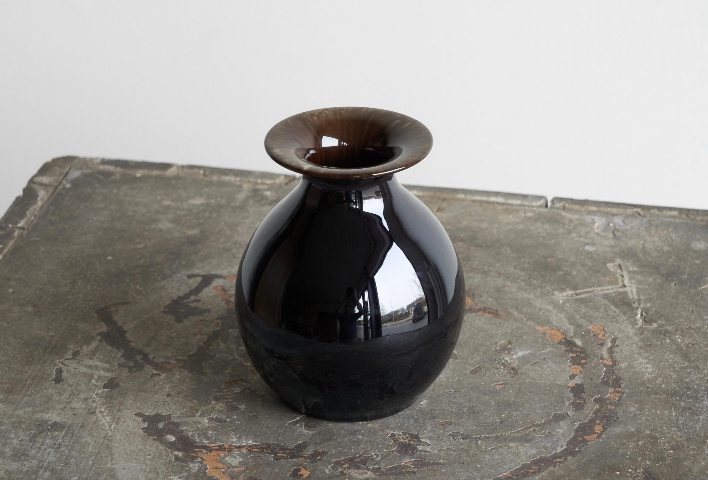 Gertrud and Otto Natzler Rare Studio Pottery Vaso della metà del XX secolo in vendita 1