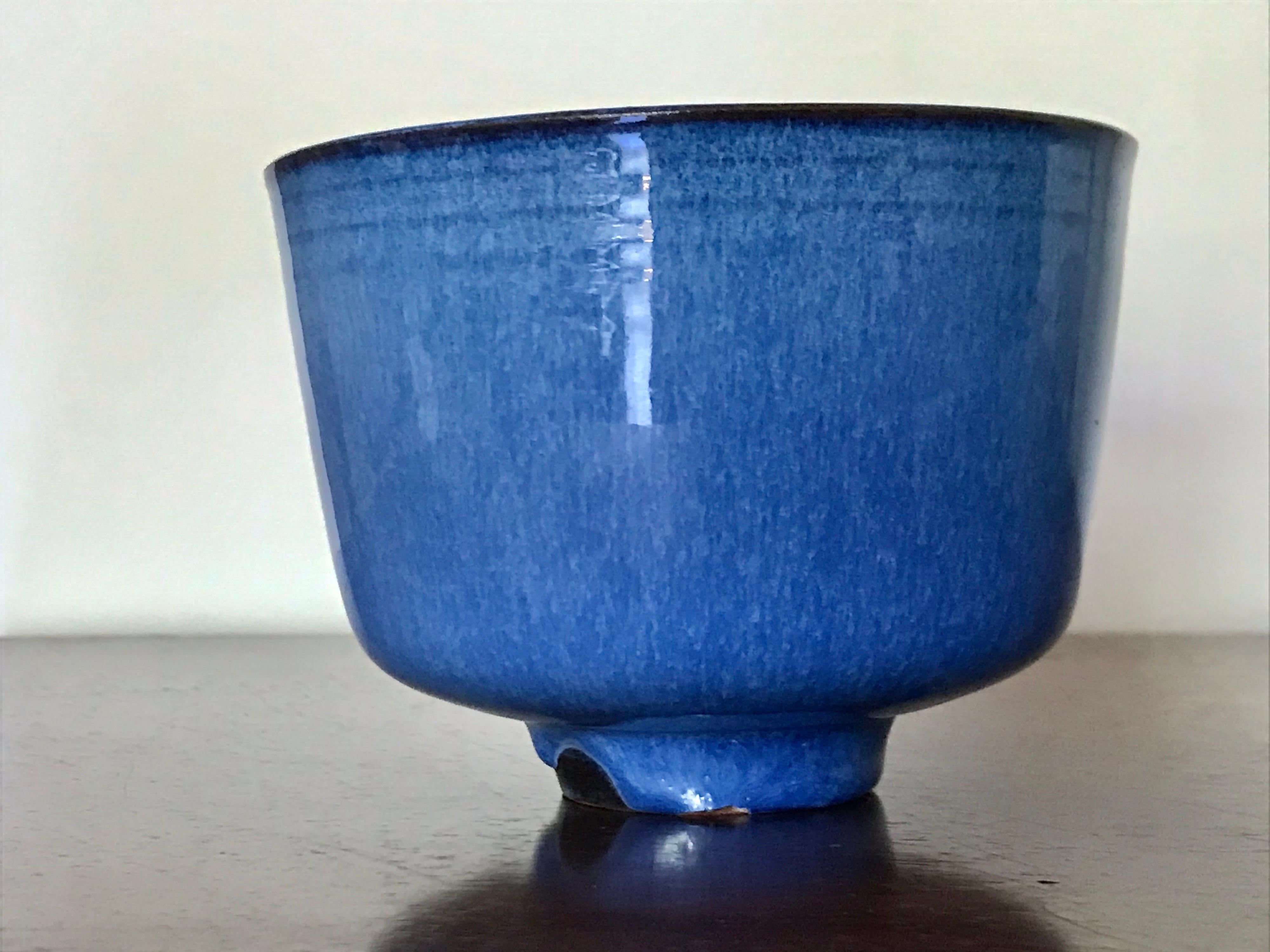 Vase ou bol Studio Pottery Gertrud + Otto Natzler  Excellent état - En vente à Los Angeles, CA