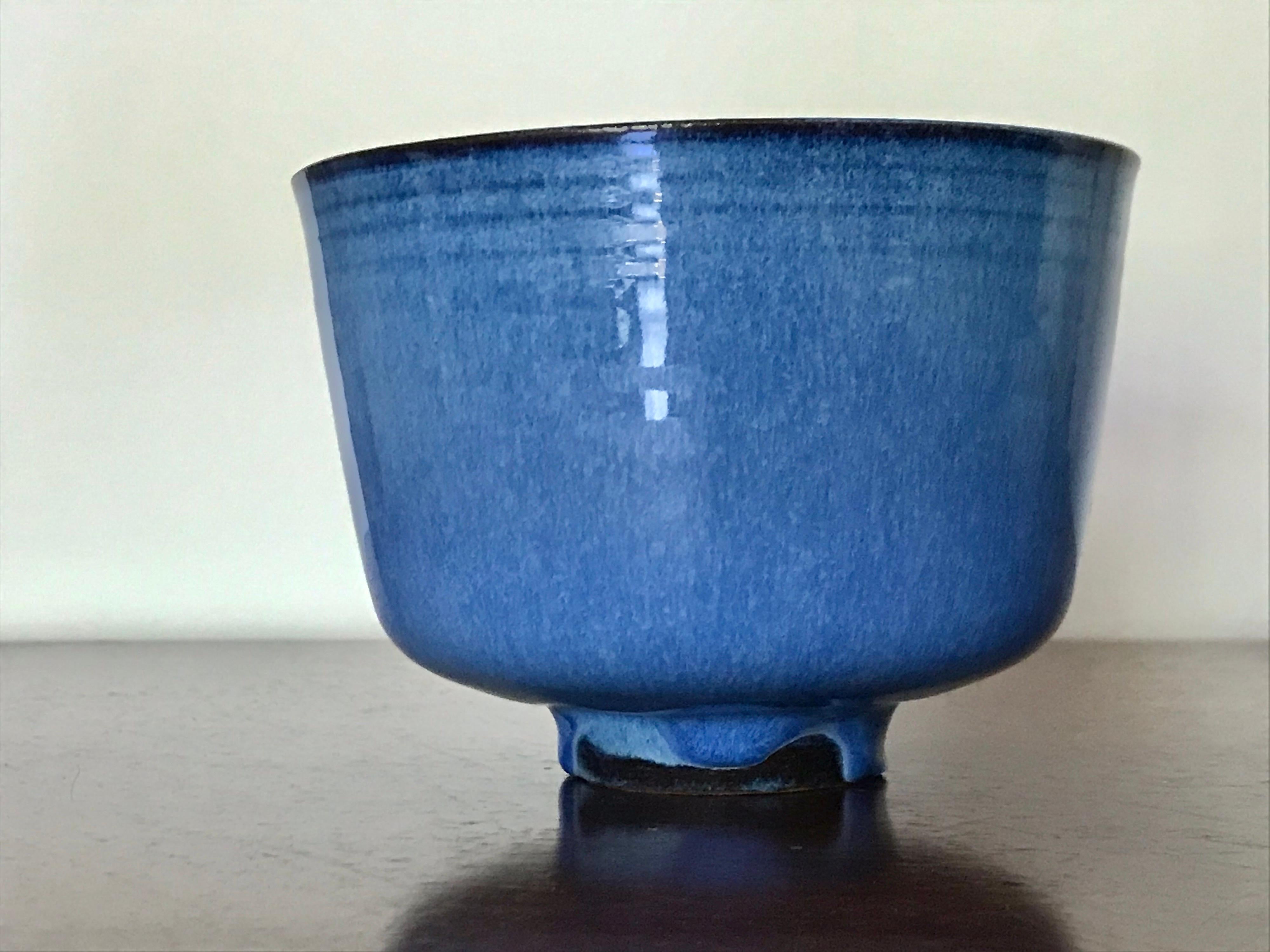 20th Century Gertrud + Otto Natzler Studio Pottery Vase Bowl For Sale