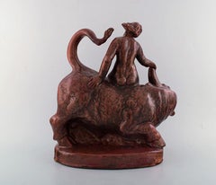 Gertrud Kudielka 1896-1984 for Hjorth 'Bornholm', Large Glazed Stoneware Figure