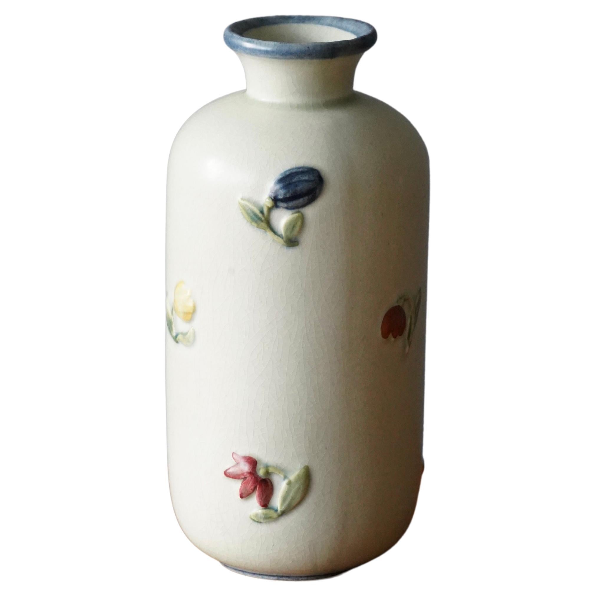 Gertrud Lönegren, "Primavera" Vase, Glazed Stoneware, Rörstrand, 1940s