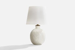 Gertrud Lönegren, Table Lamp, Stoneware, Brass, Sweden, 1940s