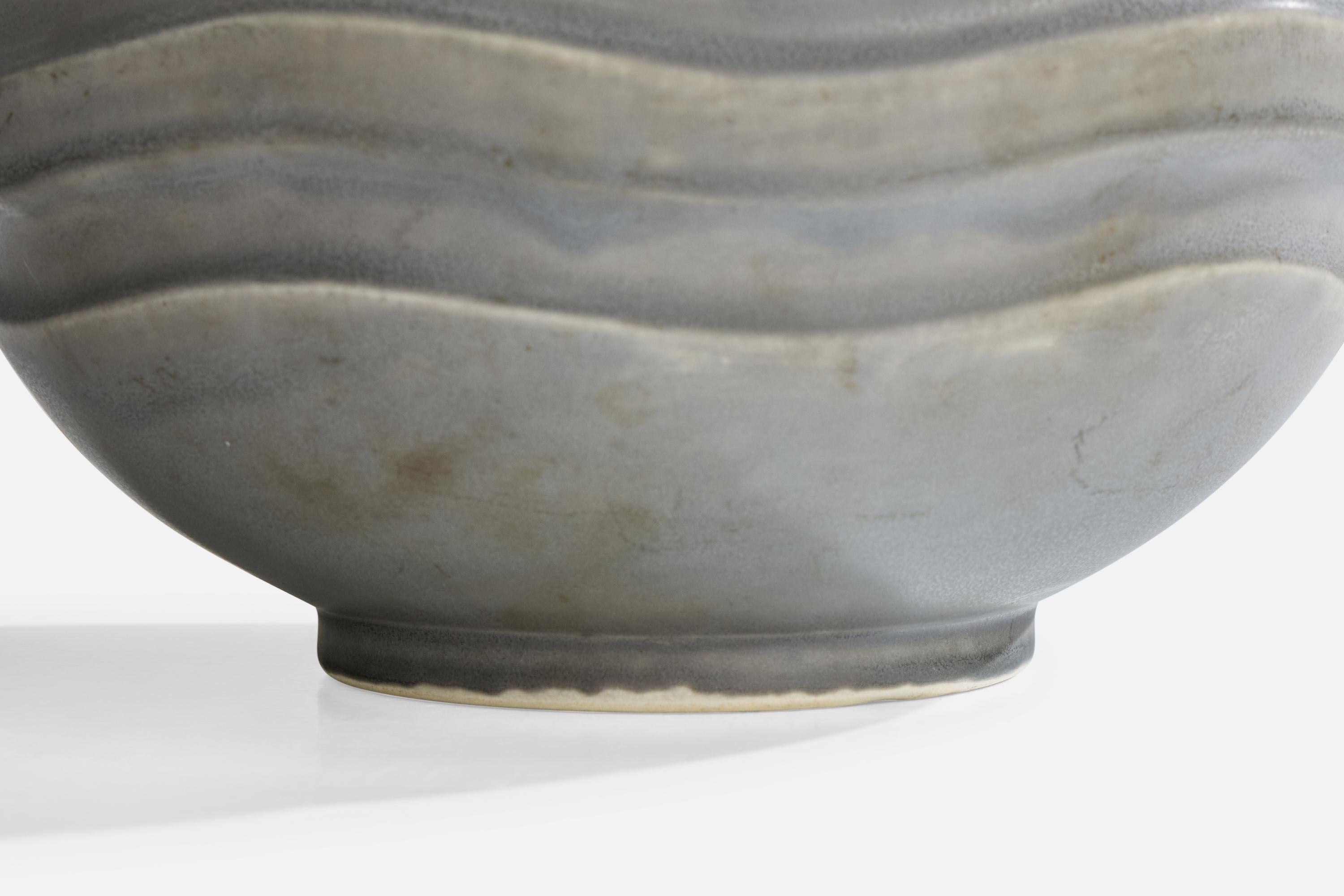 Gertrud Lönegren, Table Lamp, Stoneware, Sweden, 1940s For Sale 1