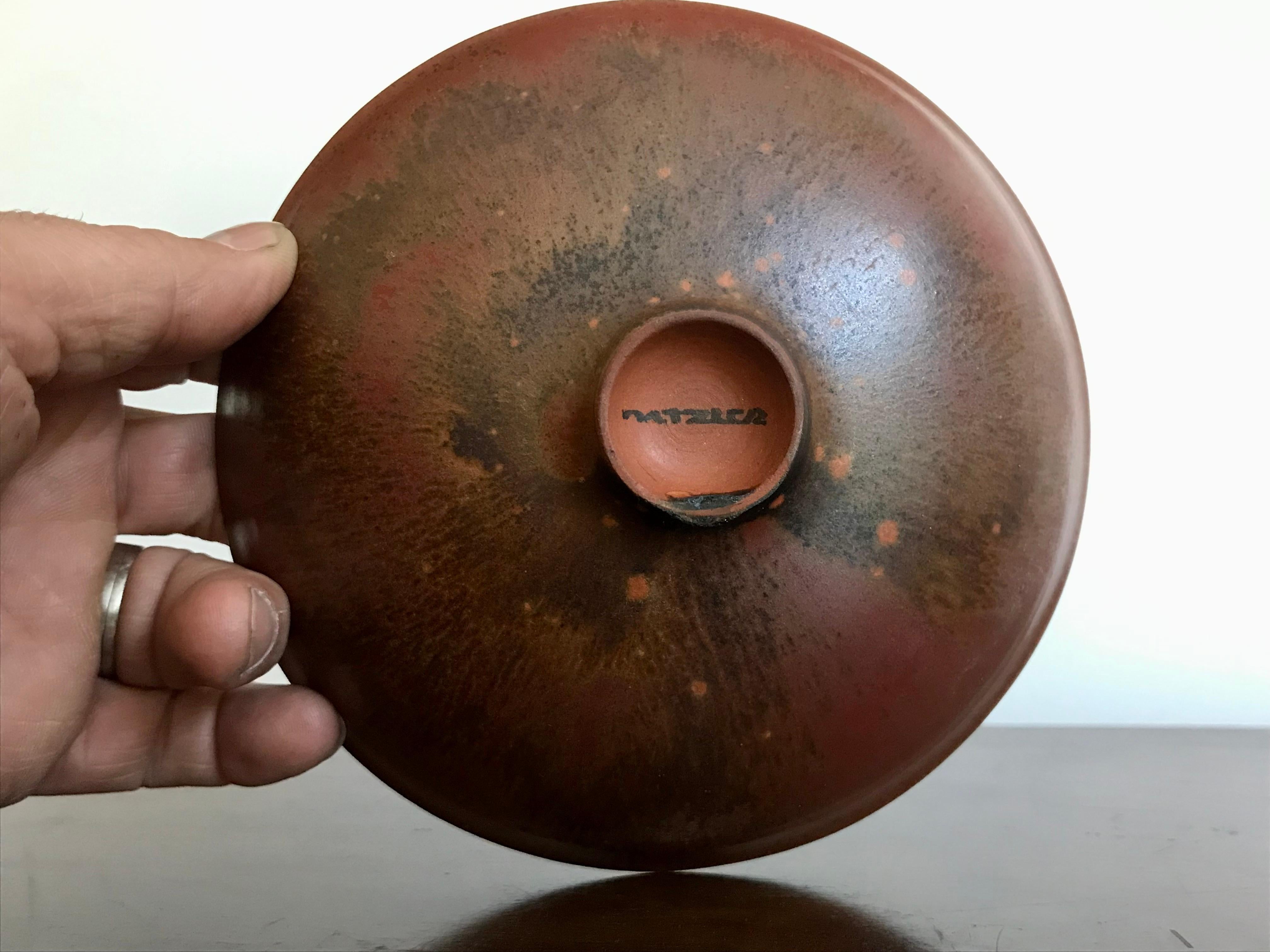 Ceramic Studio Pottery Footed Bowl Gertrud + Otto Natzler  For Sale