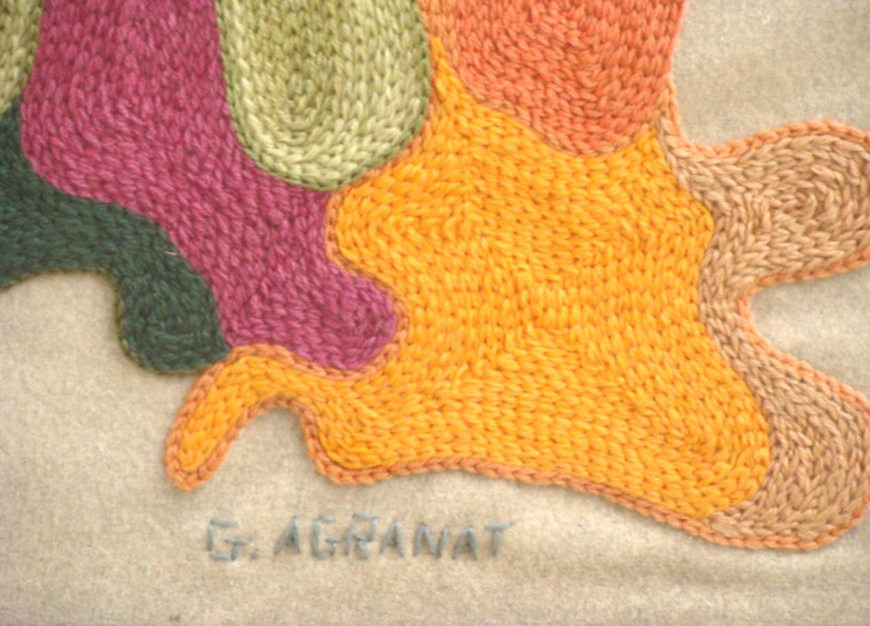 American Gertrude Agranat Modernist Textile Art For Sale